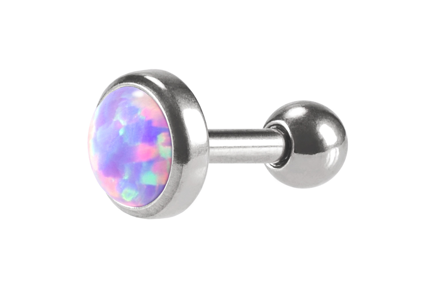 Chirurgenstahl Ohrpiercing SYNTHETISCHER OPAL ++SALE++